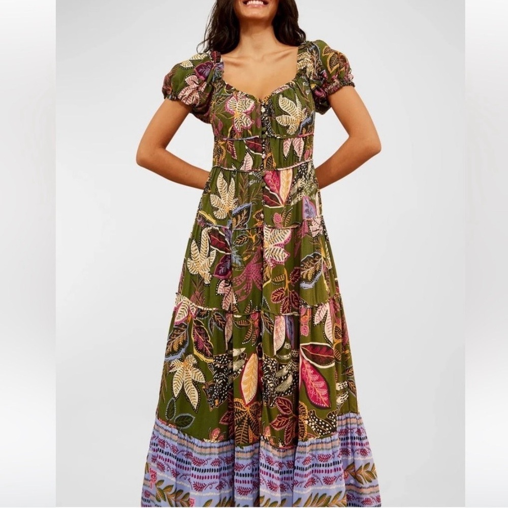 Farm Rio Wild Jungle Maxi Dress nwot - Picture 1 of 11